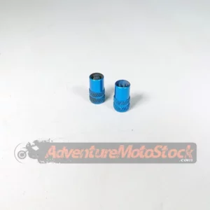 Paire de bouchons de valve anodisé bleus Husqvarna